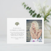 Baum Foto Beileid Beerdigung Gedenkstätte Dankeskarte (Stehend Vorderseite)