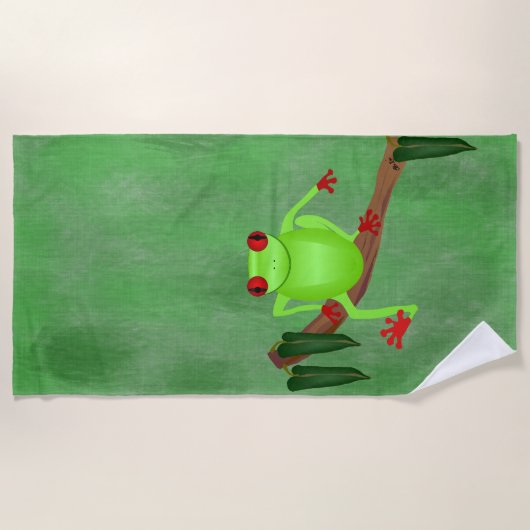 Baum Frog Beach Handtuch (Vorderseite)