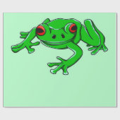 Baum Frog Grüner Amphibienfrosch Wildtierrübe Geschenkpapier (Flach)