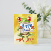 Baum Frog Hoppy Mail! -Postkarte Postkarte (Stehend Vorderseite)