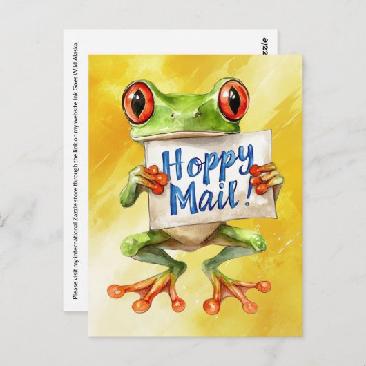 Baum Frog Hoppy Mail! -Postkarte Postkarte (Vorne/Hinten)