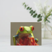 Baum Frog mit Roten Augen Postkarte (Stehend Vorderseite)