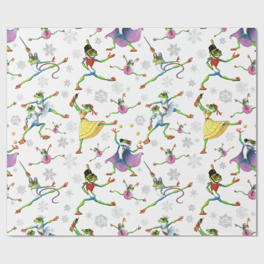 Baum Frog Nutcracker Ballet Geschenkpapier (Flach)