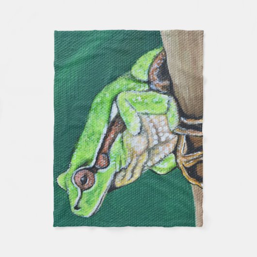 Baum Frog Painting Fleecedecke (Vorderseite)