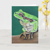 Baum Frog Painting Karte (Gelbe Blume)