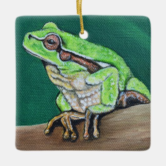 Baum Frog Painting Keramikornament (Vorderseite)