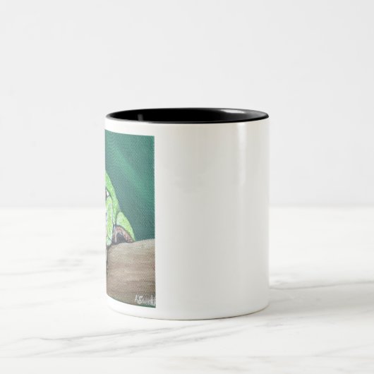 Baum Frog Painting Zweifarbige Tasse (Mittel)
