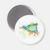 Baum Frog Whimsical Green Magnet (Vorderseite/Rückseite)
