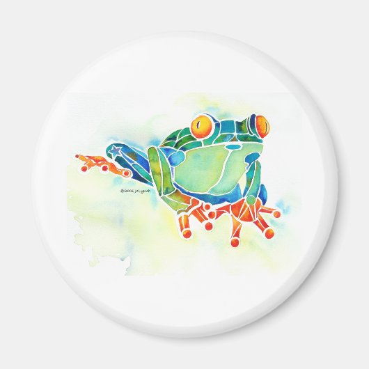 Baum Frog Whimsical Green Magnet (Vorne)