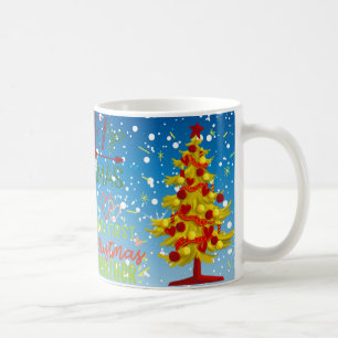 Baum fröhliche Weihnachtsstimmung Kaffeetasse