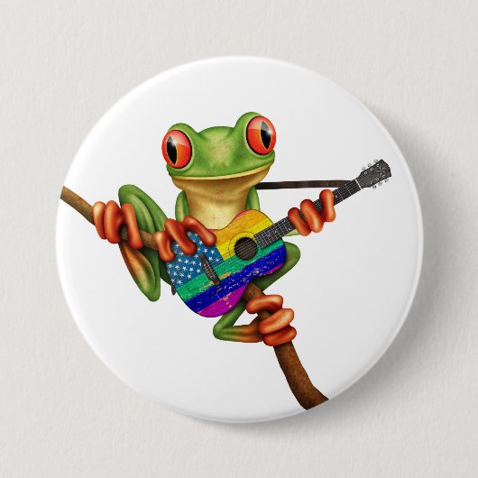 Baum-Frosch, der amerikanisches Button (Vorderseite)