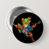 Baum-Frosch, der isländisches Button (Vorne & Hinten)