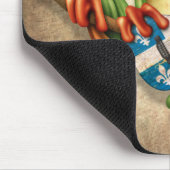 Baum-Frosch, der Quebec-Flaggen-Gitarre spielt Mousepad (Ecke)