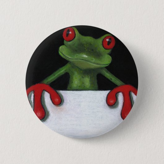 BAUM-FROSCH, DER ZEICHEN HÄLT: SIE WÄHLEN BUTTON (Vorderseite)