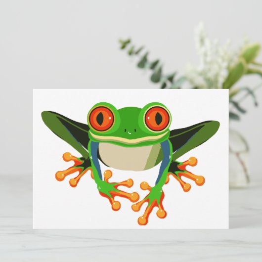 Baum-Frosch Einladung (Stehend Vorderseite)