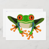 Baum-Frosch Einladung (Vorne/Hinten)