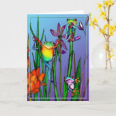 Baum-Frosch-Garten Karte (Gelbe Blume)