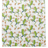 Baum-Frosch-Muster  Duschvorhang (Vorderseite)