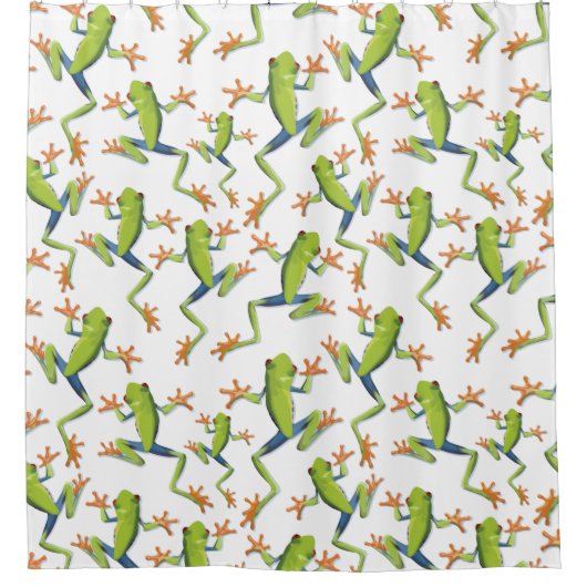 Baum-Frosch-Muster  Duschvorhang (Vorderseite)