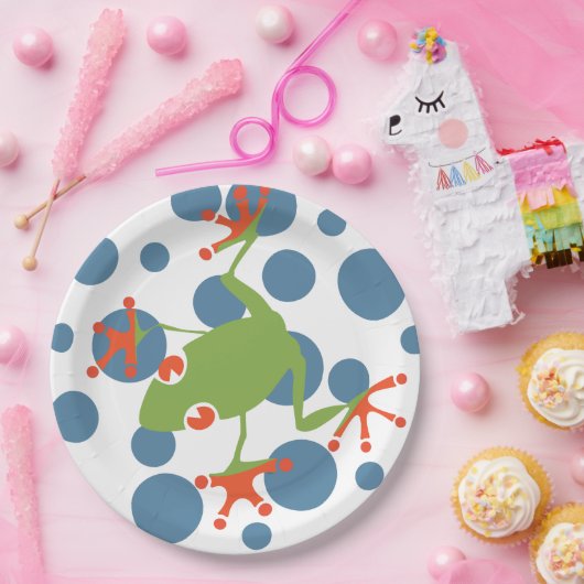 Baum-Frosch Pappteller (Party)