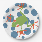 Baum-Frosch Pappteller (Vorderseite)