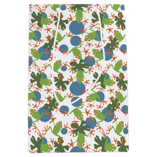 Baum-Frösche Mittlere Geschenktüte (Vorderseite)