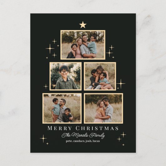 Baum Gallery Editable Color Holiday Card Postkarte (Vorderseite)