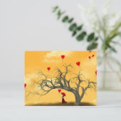 Baum gebrochener Herzen Postkarte (Stehend Vorderseite)