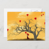 Baum gebrochener Herzen Postkarte (Vorne/Hinten)