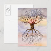 Baum gegen den Himmel Postkarte (Vorne/Hinten)