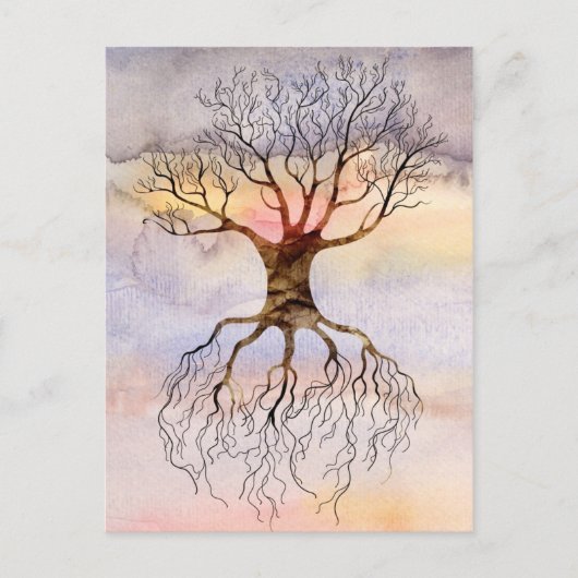 Baum gegen den Himmel Postkarte (Vorderseite)