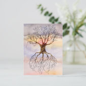 Baum gegen den Himmel Postkarte (Stehend Vorderseite)