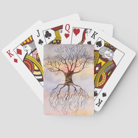Baum gegen Himmel Spielkarten (Rückseite)