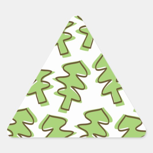 Baum gemustert dreieckiger aufkleber (Vorderseite)