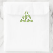Baum gemustert dreieckiger aufkleber (Tasche)