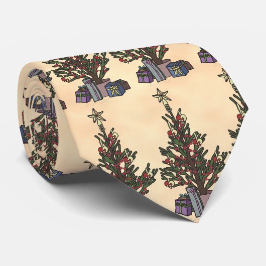 Baum, gemusterte Krawatte (Gerollt)