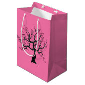 Baum-Geschenktasche - Benutzerdefinierte Farben Mittlere Geschenktüte (Vorderseite Schrägansicht)