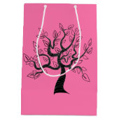 Baum-Geschenktasche - Benutzerdefinierte Farben Mittlere Geschenktüte (Rückseite)