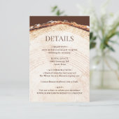 Baum geschnitten individuell anpassbare rustikale  begleitkarte (Stehend Vorderseite)