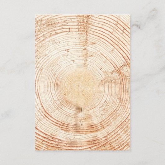 Baum geschnitten individuell anpassbare rustikale  begleitkarte (Rückseite)
