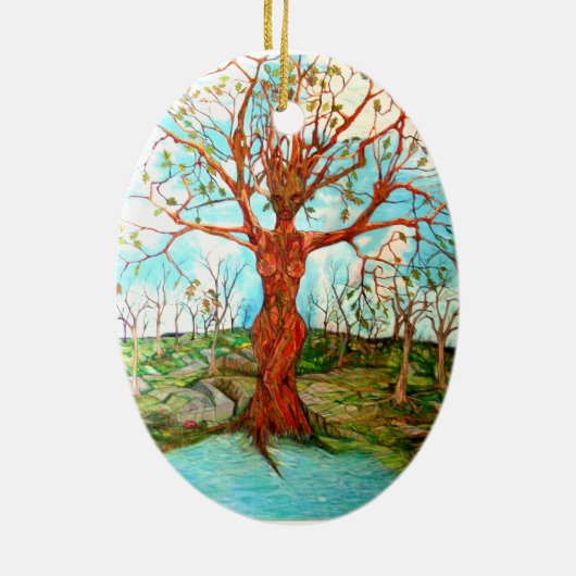 Baum-Göttin Keramik Ornament (Hinten)