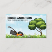 Baum | Gras | Rasenmäher Visitenkarte (Vorderseite)
