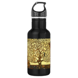 Baum Gustav Klimt des Lebens Edelstahlflasche
