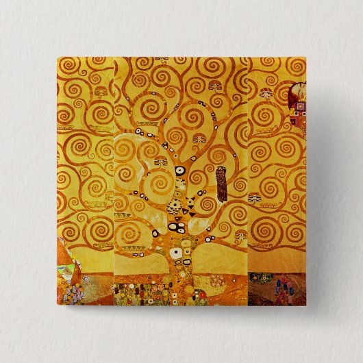 Baum Gustav Klimt Nouveau Button (Vorderseite)