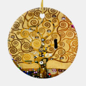 Baum Gustav Klimt Nouveau Keramikornament (Hinten)