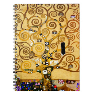 Baum Gustav Klimt Nouveau Notizblock