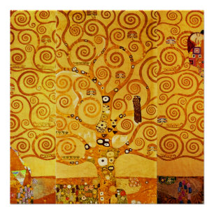 Baum Gustav Klimt Nouveau Poster