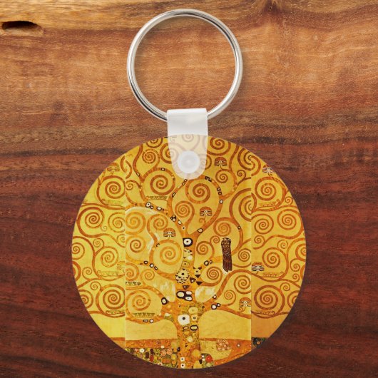 Baum Gustav Klimt Nouveau Schlüsselanhänger (Vorderseite)