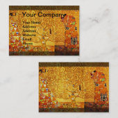 Baum Gustav Klimt Nouveau Visitenkarte (Vorne/Hinten)