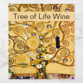 Baum Gustav Klimt Nouveau Weinetikett (Einzelnes Label)